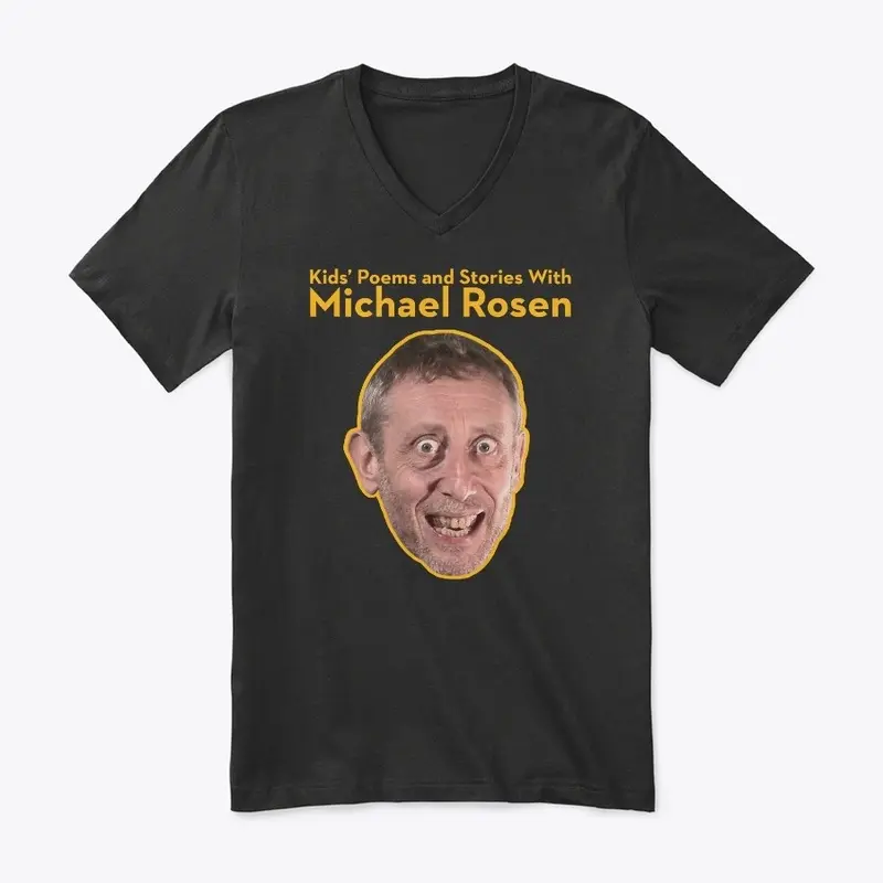 Michael Rosen Face  2 on Dark TeeShirt 